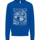 Make Love Not War World Peace Anti Mens Sweatshirt Jumper Royal Blue