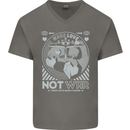 Make Love Not War World Peace Anti Mens V-Neck Cotton T-Shirt Charcoal