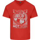 Make Love Not War World Peace Anti Mens V-Neck Cotton T-Shirt Red