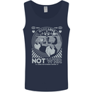 Make Love Not War World Peace Anti Mens Vest Tank Top Navy Blue