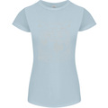 Make Love Not War World Peace Anti Womens Petite Cut T-Shirt Light Blue