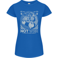 Make Love Not War World Peace Anti Womens Petite Cut T-Shirt Royal Blue