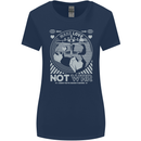 Make Love Not War World Peace Anti Womens Wider Cut T-Shirt Navy Blue