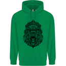 Mandala Art Ape Childrens Kids Hoodie Irish Green