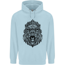 Mandala Art Ape Childrens Kids Hoodie Light Blue