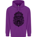 Mandala Art Ape Childrens Kids Hoodie Purple