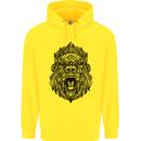 Mandala Art Ape Childrens Kids Hoodie Yellow