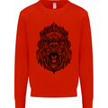 Mandala Art Ape Kids Sweatshirt Jumper Bright Red