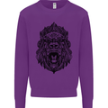 Mandala Art Ape Kids Sweatshirt Jumper Purple