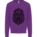 Mandala Art Ape Kids Sweatshirt Jumper Purple