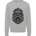 Mandala Art Ape Kids Sweatshirt Jumper Sports Grey