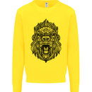 Mandala Art Ape Kids Sweatshirt Jumper Yellow