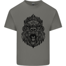 Mandala Art Ape Kids T-Shirt Childrens Charcoal