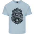 Mandala Art Ape Kids T-Shirt Childrens Light Blue