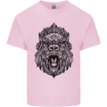 Mandala Art Ape Kids T-Shirt Childrens Light Pink