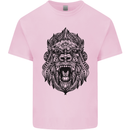 Mandala Art Ape Kids T-Shirt Childrens Light Pink