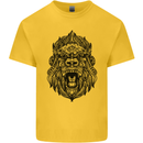 Mandala Art Ape Kids T-Shirt Childrens Yellow