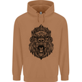 Mandala Art Ape Mens 80% Cotton Hoodie Caramel Latte