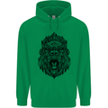 Mandala Art Ape Mens 80% Cotton Hoodie Irish Green