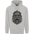 Mandala Art Ape Mens 80% Cotton Hoodie Sports Grey