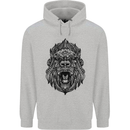 Mandala Art Ape Mens 80% Cotton Hoodie Sports Grey