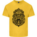 Mandala Art Ape Mens Cotton T-Shirt Tee Top Yellow
