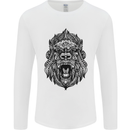 Mandala Art Ape Mens Long Sleeve T-Shirt White