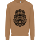 Mandala Art Ape Mens Sweatshirt Jumper Caramel Latte