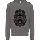 Mandala Art Ape Mens Sweatshirt Jumper Charcoal