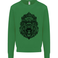 Mandala Art Ape Mens Sweatshirt Jumper Irish Green