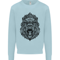 Mandala Art Ape Mens Sweatshirt Jumper Light Blue