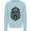 Mandala Art Ape Mens Sweatshirt Jumper Light Blue