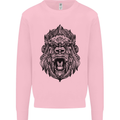 Mandala Art Ape Mens Sweatshirt Jumper Light Pink
