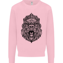 Mandala Art Ape Mens Sweatshirt Jumper Light Pink