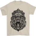 Mandala Art Ape Mens T-Shirt 100% Cotton Sand