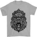Mandala Art Ape Mens T-Shirt 100% Cotton Sports Grey