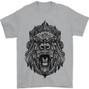 Mandala Art Ape Mens T-Shirt 100% Cotton Sports Grey