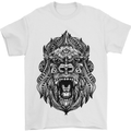 Mandala Art Ape Mens T-Shirt 100% Cotton White