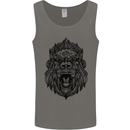 Mandala Art Ape Mens Vest Tank Top Charcoal