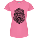 Mandala Art Ape Womens Petite Cut T-Shirt Azalea