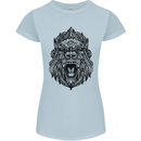 Mandala Art Ape Womens Petite Cut T-Shirt Light Blue