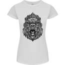 Mandala Art Ape Womens Petite Cut T-Shirt White