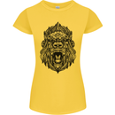 Mandala Art Ape Womens Petite Cut T-Shirt Yellow