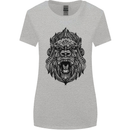 Mandala Art Ape Womens Wider Cut T-Shirt Sports Grey