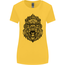 Mandala Art Ape Womens Wider Cut T-Shirt Yellow