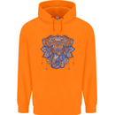 Mandala Art Elephant Childrens Kids Hoodie Orange