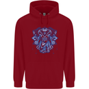 Mandala Art Elephant Childrens Kids Hoodie Red