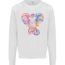 Mandala Art Elephant Contemporary Kids Sweatshirt Jumper White