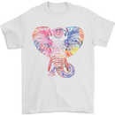 Mandala Art Elephant Contemporary Mens T-Shirt Cotton Gildan White