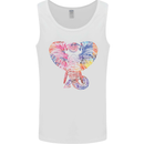 Mandala Art Elephant Contemporary Mens Vest Tank Top White